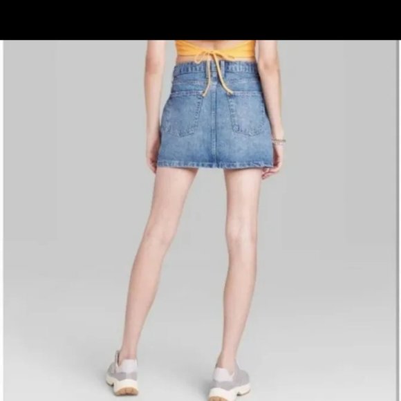 wild Fable denim patchwork mini skirt 18 nwot Academia College 3/$25 - Picture 13 of 13